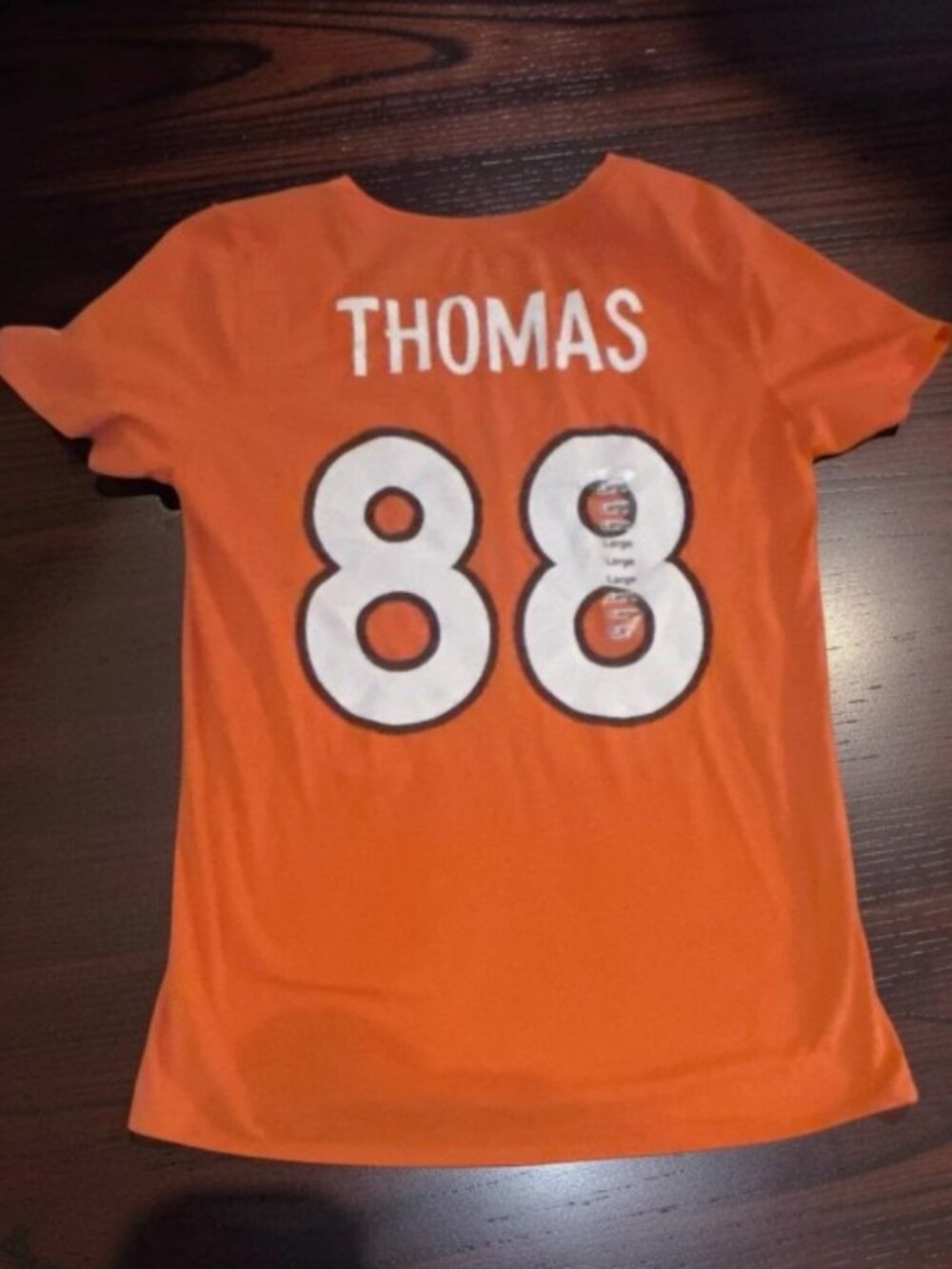 Demaryius Thomas Denver Broncos Shirt 88 Orange T-Shirt Jersey Womens Large NWOT